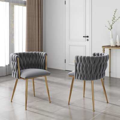 Velvet Woven Dining Chair