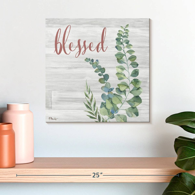 Fleur d'eucalyptus Harnek II, H 16 po x l 16 po