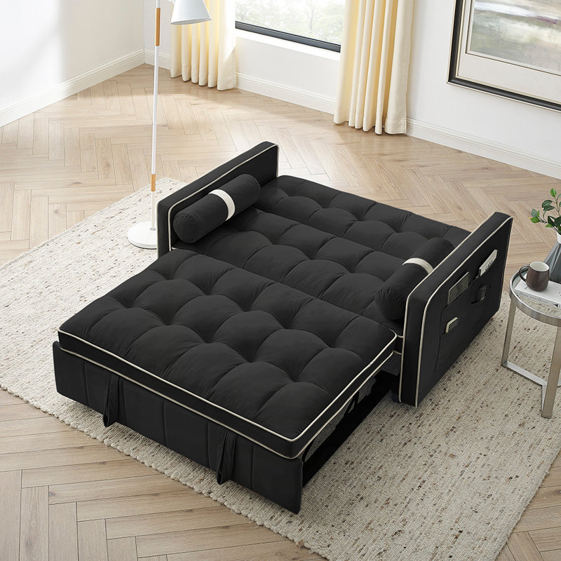 Canapé-lit 2 places 55,5 po Modern, Black