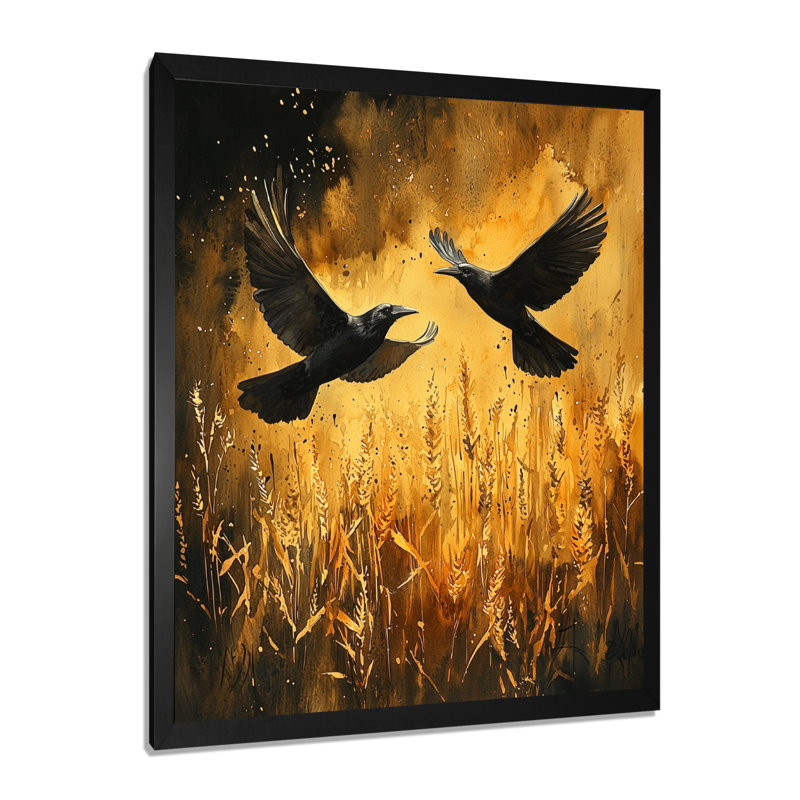 Langevin - animaux, impressions sur toile, H 20 po x l 12 po, Reproduction encadrée sans passe-partout, Noir