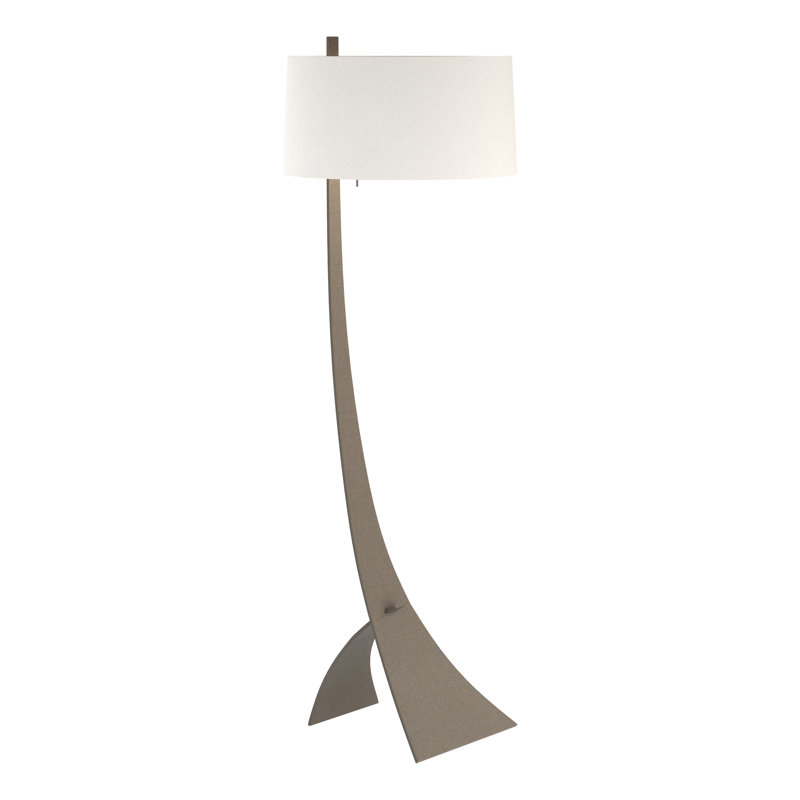 Lampe sur pied de fantaisie H 150 W de 58,5 po Stasis, Anna ton naturel, Fumée foncée