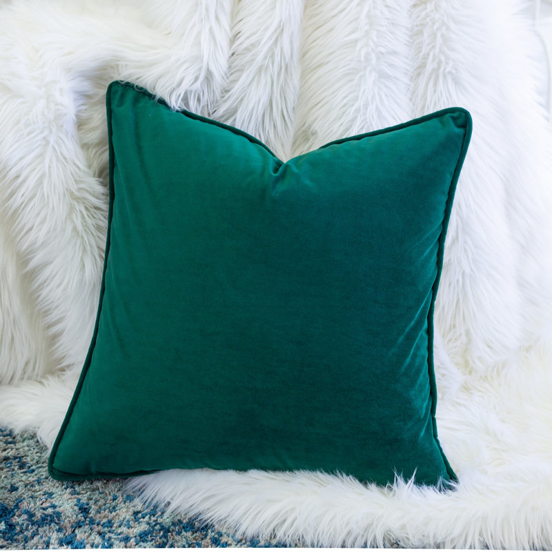  Square Pillow Cover & Insert, Green
