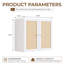Armoire murale 24 po en rotin, armoire de cuisine avec tablettes réglables-128901073