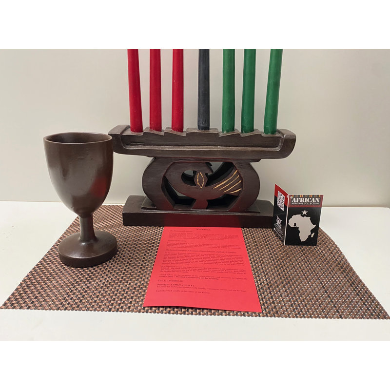 Ensemble de bougeoir et de célébration 11 pièces Kwanzaa