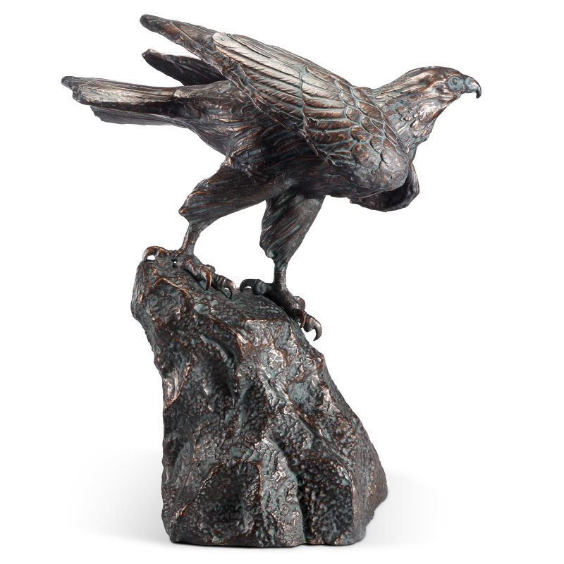 Perching Hawk Sculpture