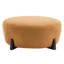 Citrouille ronde orange avec boucle et pieds en bois évasés, pour une assise supplémentaire en tant que table d'appoint fonctionnelle-561765793-561765794