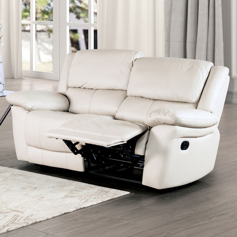 Causeuse transitionnelle l 60,4 po, blanc cassé, Blanc