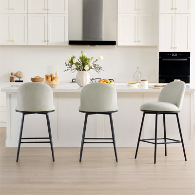 Aura 26'' Upholstered Swivel Counter Stool