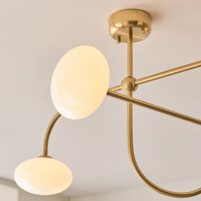 Annalysa Glass Semi Flush Mount