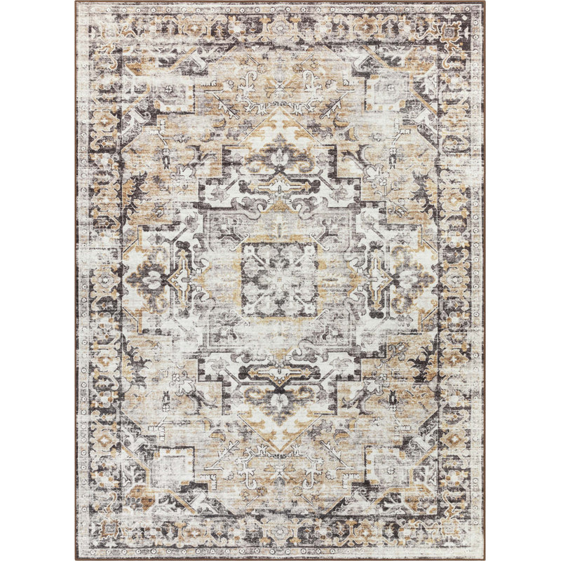 Tapis lavable antidérapant Maloy Rendezvous, Rectangle 5 pi 3 po x 7 pi 3 po