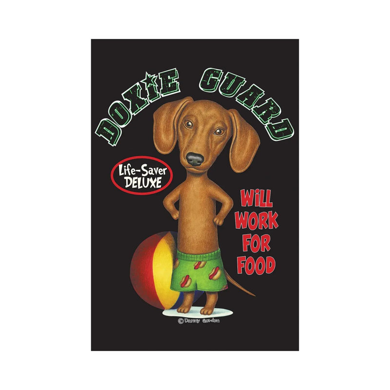 Dachshund With Beach Ball by Danny Gordon - Wrapped Canvas Painting, 66.04 cm H x 45.72 cm W x 3.175 cm D