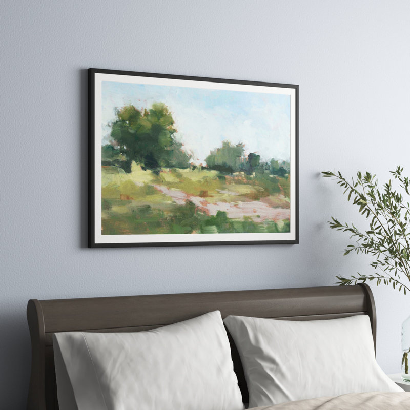 «Beaten Path I» par Ethan Harper - peinture encadrée, H 12 po x l 8 po, Naturel