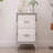 Elegant High Gloss Nightstand With Metal Handle-138913786