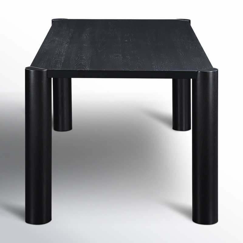 Solid Oak Dining Table, 36" W x 76" L, Black