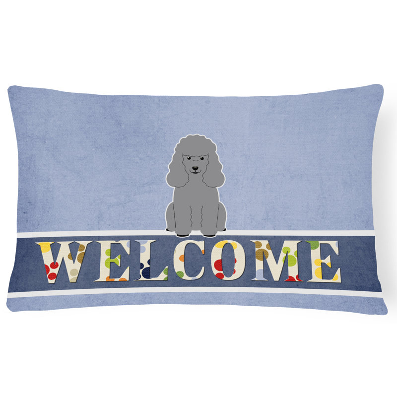 Coussin Poodle Welcome