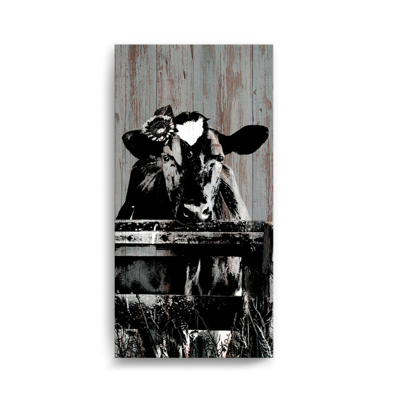 " Cow I " by Olivia Rose, 48" H x 24" W x 1.5" D