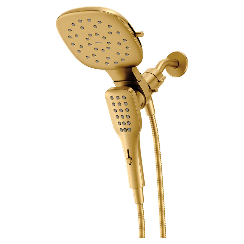 Verso Dual Shower Head, Brushed Gold