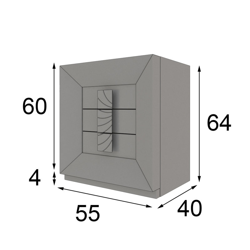 Chanikya 55cm W Manufactured Wood Bedside Table