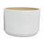 Ensemble de 2 pots à fleurs Accent, base large, céramique blanche minimaliste moderne