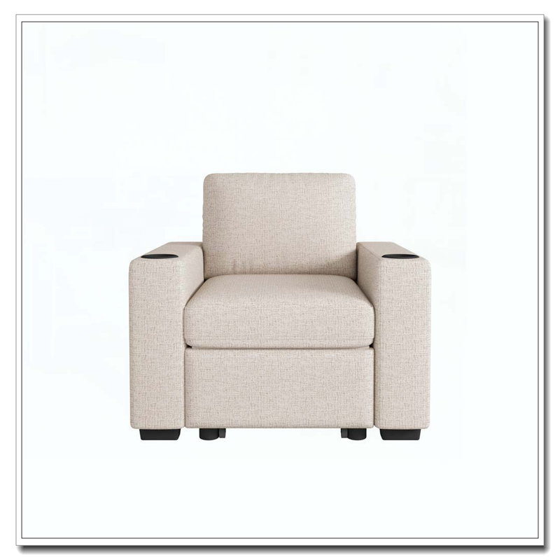 Canapé-lit simple 35,4 po, Beige