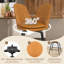 Tabouret de bar pivotant Pu - brun