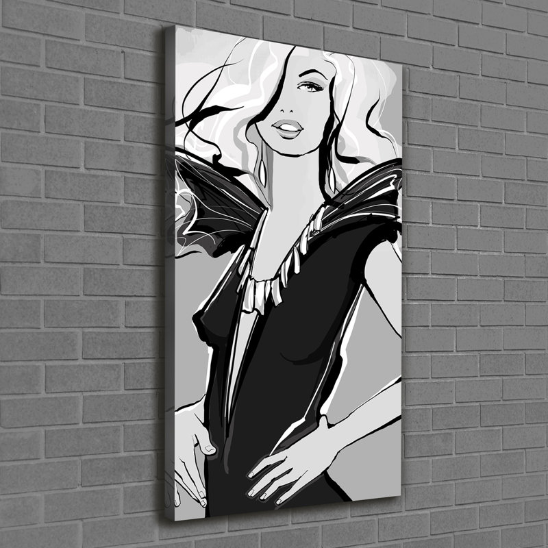 Aseelah Fashion Illustration - Wrapped Canvas Print