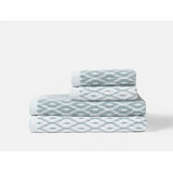 Stinson Organic Minimalist Bath Set/4 BT, HT Alpine White/Pacific Blue