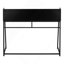 Bureau d'ordinateur, bureau personnel, ordinateur portable, tablettes de rangement, L 48 po, travail, stratifié noir, métal noir, contemporain, moderne-1990658088-1990658090