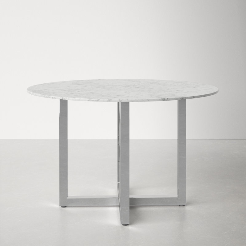 Dern Marble Round Dining Table, Standard Table (30" Height), 48" W x 48" L