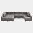 Kandle Velvet Upholstered Chaise Sectional-540480589