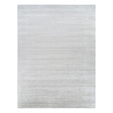 Rug & Kilim’S Oversized Textural Rug In Solid Gray And Off-White Striae