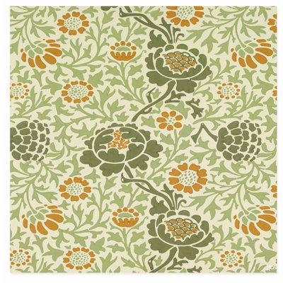 «Botanical William Morris Pattern VII Cottage», reproduction d'art non encadrée