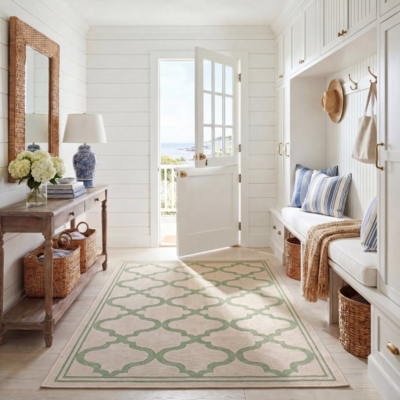 Tapis d'intérieur / extérieur lavable à la machine Bermuda Performance, Rectangle 5 pi 2 po x 7 pi 5 po