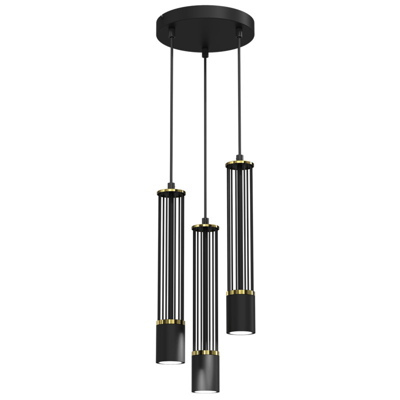 Bryahna 3 - Light Black Cluster Pendant