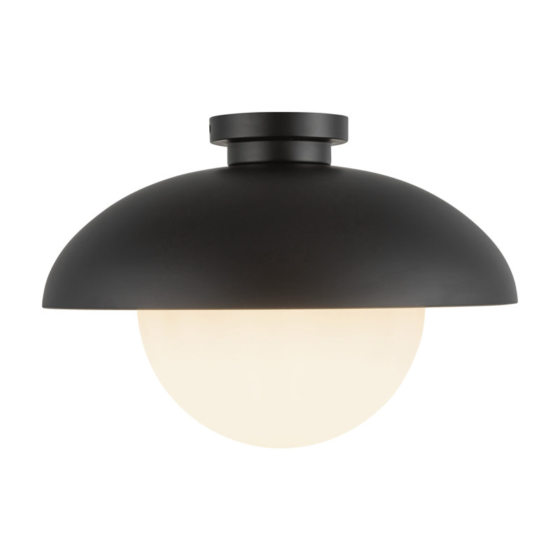 Plafonnier encastré Alessia, Noir mat, H 11,125 po x l 16 po x P 16 po