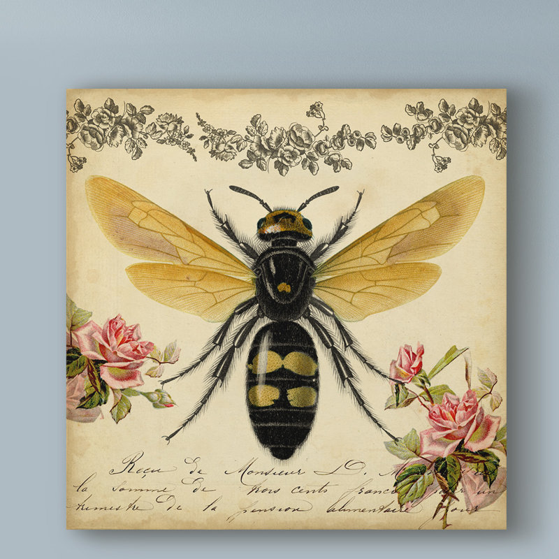 « from the rose jardin i », reproduction d’impression sur toile tendue, H 18 po x l 18 po x P 2 po