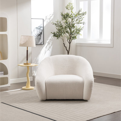 360° Swivel Armchair, Textured Fabric For Enhanced Style Modern Design, Upholstery, Living Rooms, Bedrooms, , Home Offices, Study Rooms