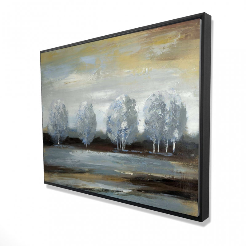 Grey Landscape Print On Canvas