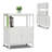 Accent 23.6’’ Wide  Foldable Metal Double Layer Cabinet with  Wheels Easy Assemble end table-2036286281