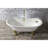 Kingston Aqua Eden 67-Inch Cast Iron Oval Double Slipper Clawfoot Tub (No Faucet Drillings)-36629551
