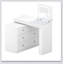 Bureau de coiffeuse multifonctionnel avec miroir à DEL, conception à couvercle rabattable et grand espace de rangement pour les chambres modernes