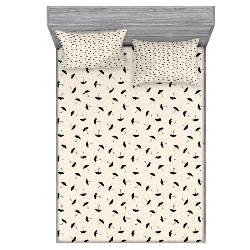 Microfiber Sheet Set, Queen Sheet Set with Fitted Sheet