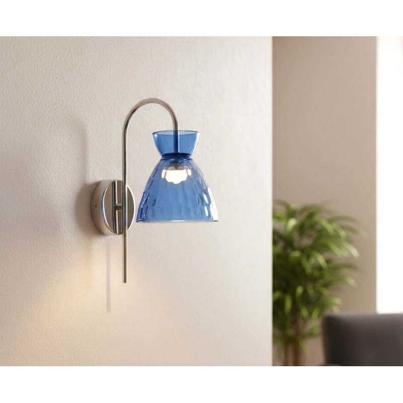 LED Armed Sconce, Blue