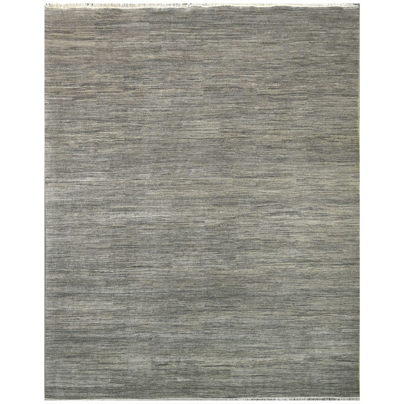 Tapis naturel et noir noué à la main de haute qualité