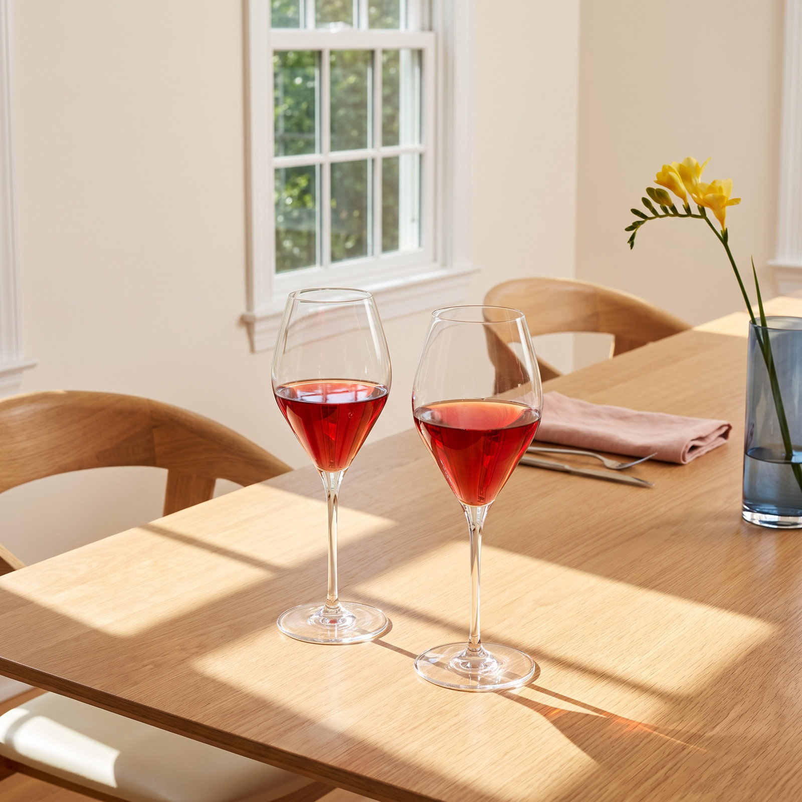 Veloce Crystal Rose Wine Glass