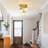 3-light Gold Semi Flush Mount Ceiling Light, Modern Crystal Fixture For Kitchen, Entryway & Bedroom-798157030