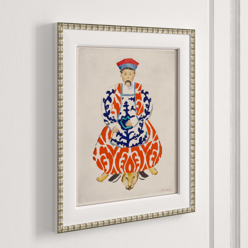 Silk Scroll, Man Framed Acrylic Painting Print by Dana Gibson