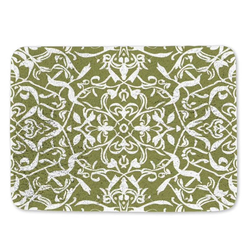 Tapis pour salle de bain en microfibre / microsuède Crago, L 17 po x L 24 po