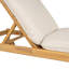 Chaise longue d'extérieur avec roulettes, structure en bois d'acacia (ensemble de 2)