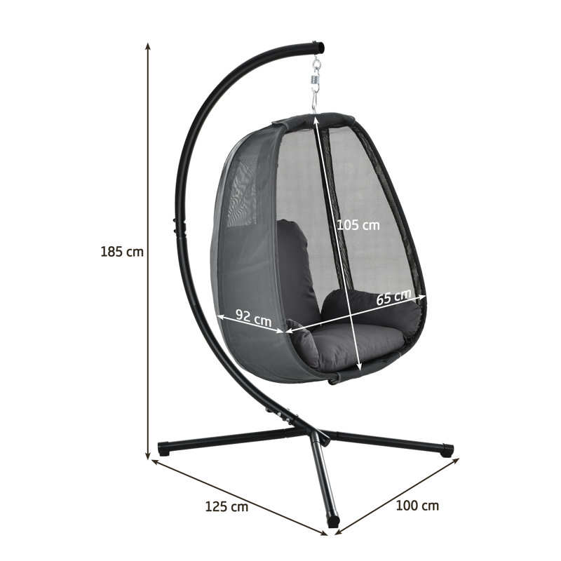 Hispaniola Swing Chair with Stand, Grey